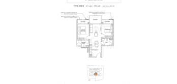 Jervois-Treasures-Floor-Plan-2Bed-B